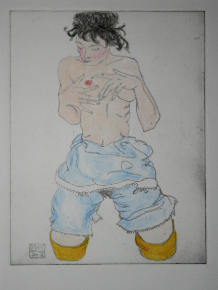 etching based on Schiele